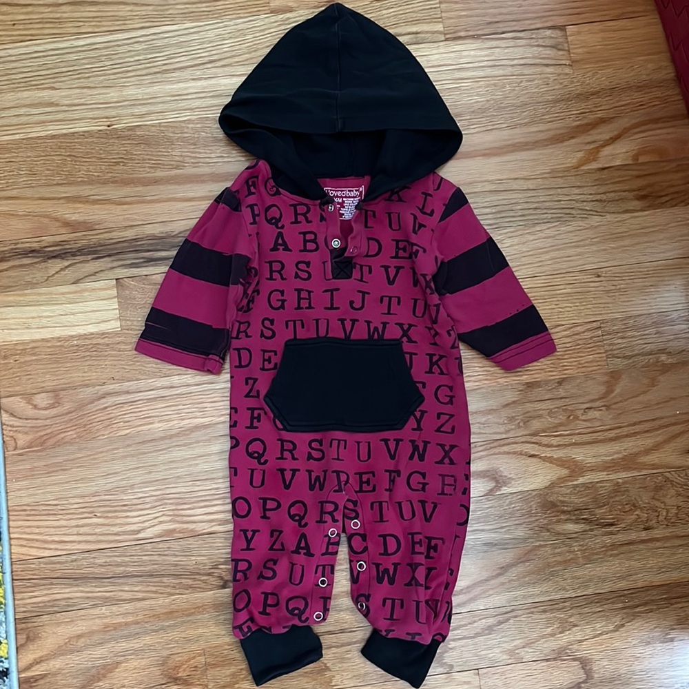 L’ovedbaby ABC’s Hoodie Onesie 18-24 Months
